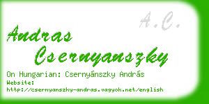 andras csernyanszky business card
